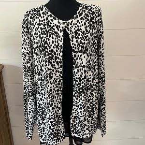 Animal Print Lightweight Cardigan Sweater